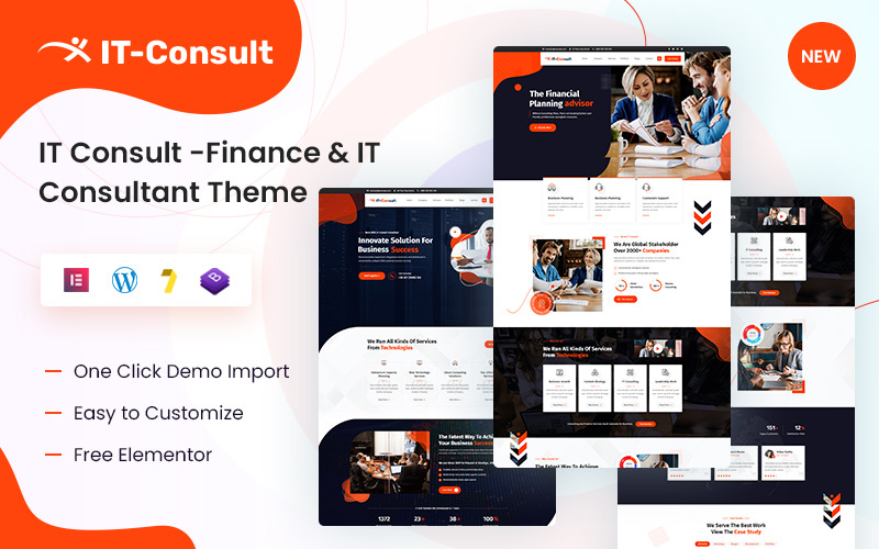 IT-Consult - 财务和 IT 顾问 WordPress 主题