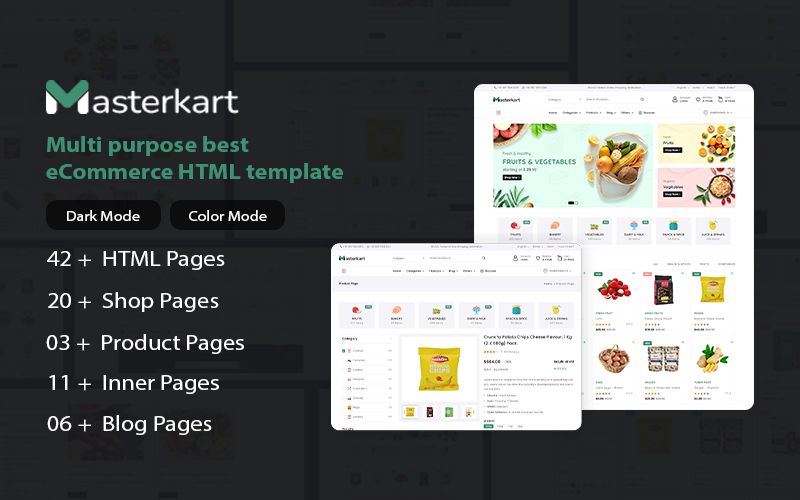 Masterkart - 多用途电子商务 HTML 模板。