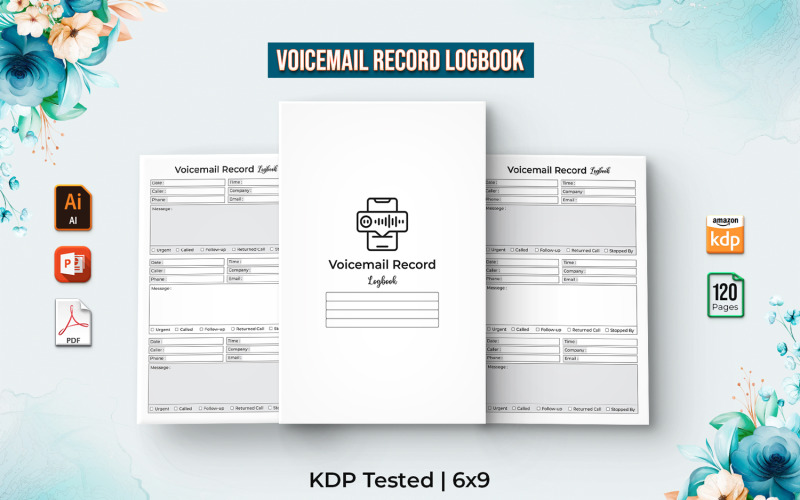 Voicemail Record Logboek - KDP Interieur V-1 Planner