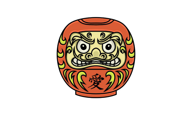 Daruma bambola giapponese