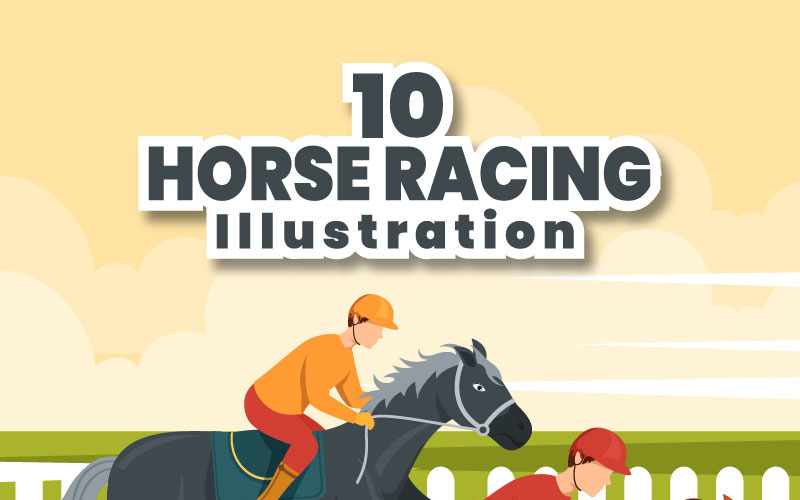 10 lóverseny verseny illusztráció