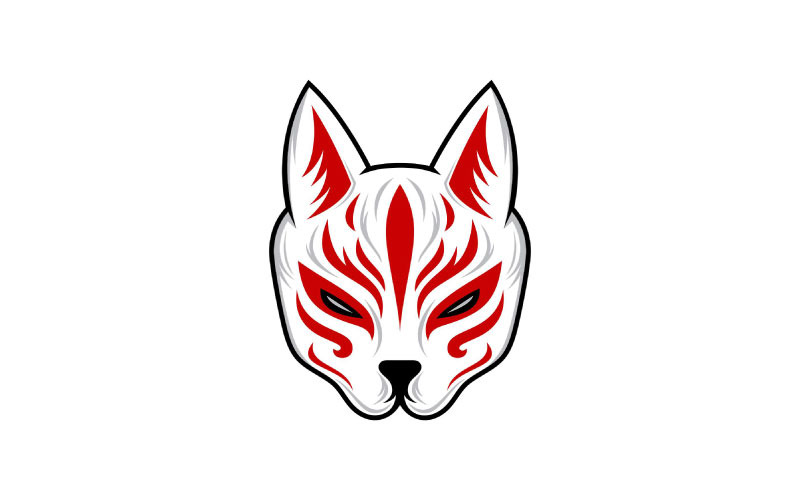 日本 Kitsune 面具，日本传统面具病媒图解