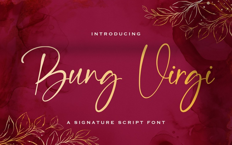 Bung Virgi - Signaturschriftart