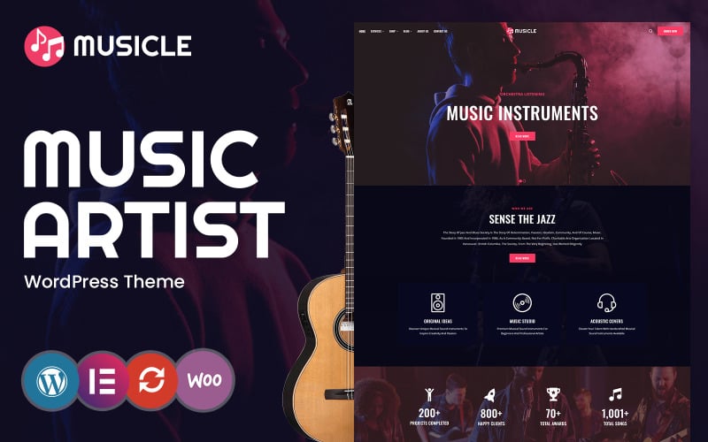 Musicle Music WordPress-thema