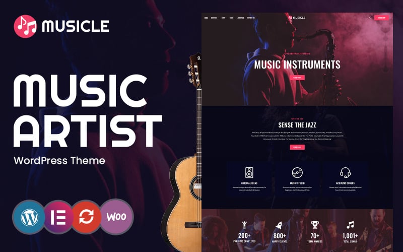 Музыкальная музыкальная тема WordPress