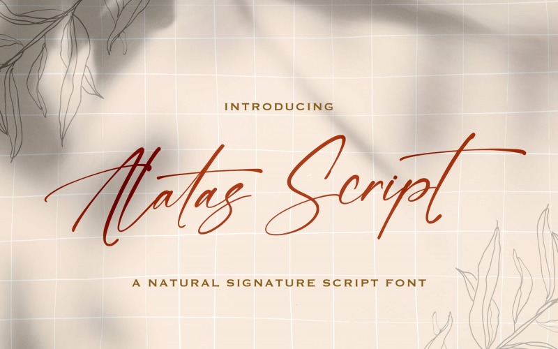 Script Alatas - Carattere Script Firma