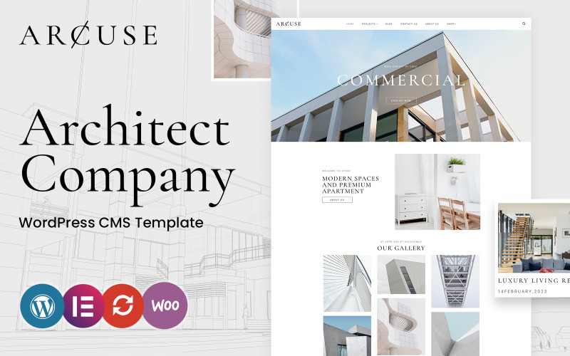 Téma WordPress Arcuse - Real Estate and Architecture