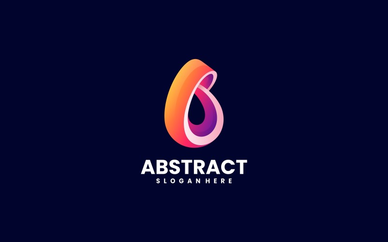 Création de logo dégradé abstrait 10