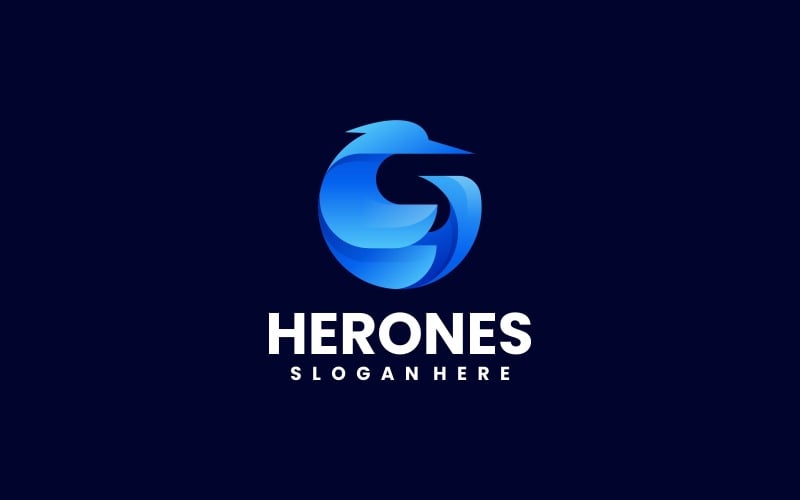 Heron Gradient Logo Style 6