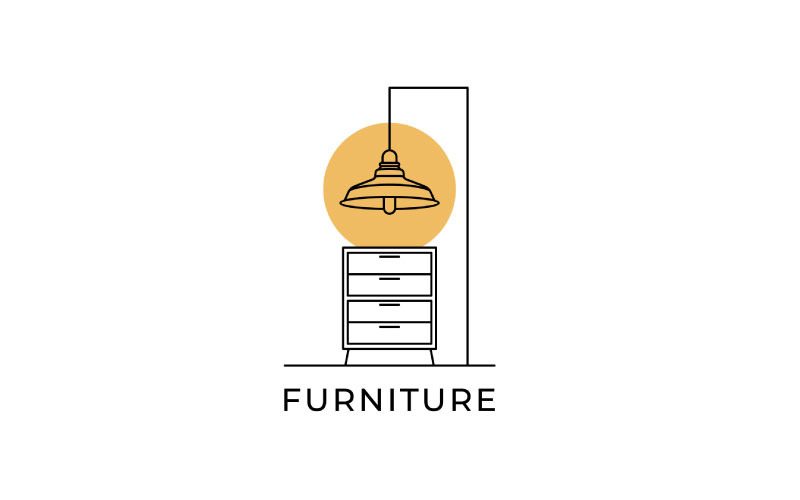 Plantilla de diseños de logotipo de muebles para el hogar