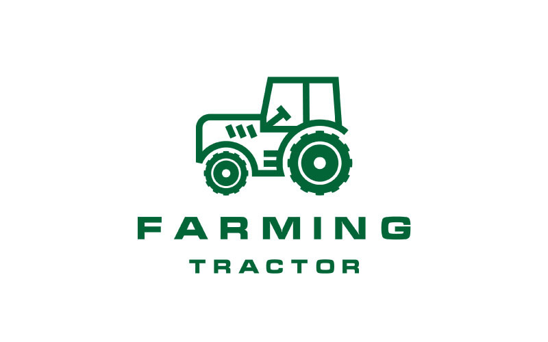 Traktor gård jordbruk logotyp designmall