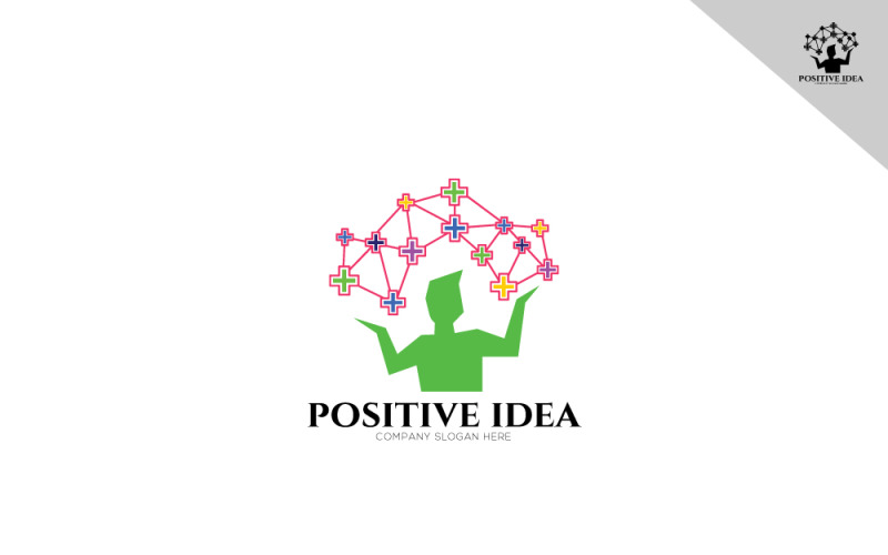 Minimale Logo-Vorlage für positive Ideen