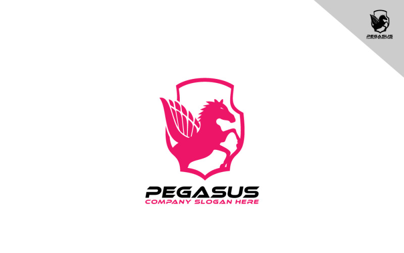 Minimales Pegasus-Logo-Design #288032 - TemplateMonster