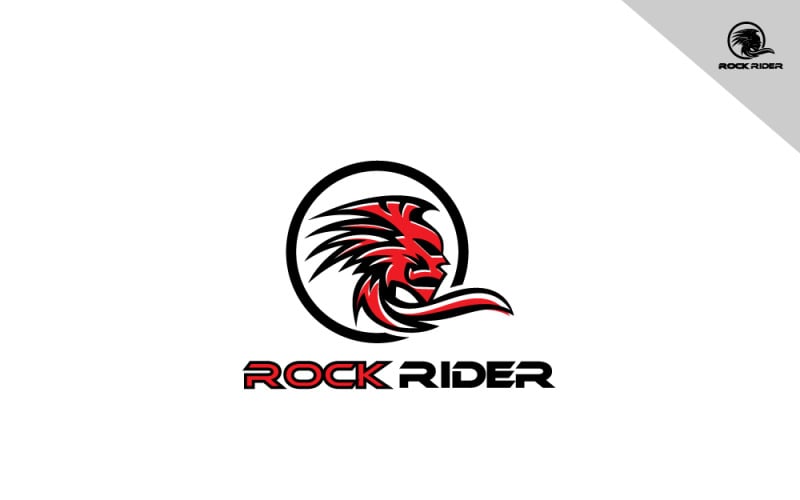 Modelo de Logotipo de Cavaleiro de Rock Humano