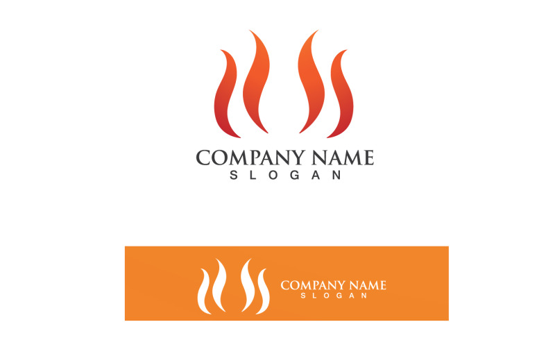 Brand logotyp mall Flame ikon vektor V39