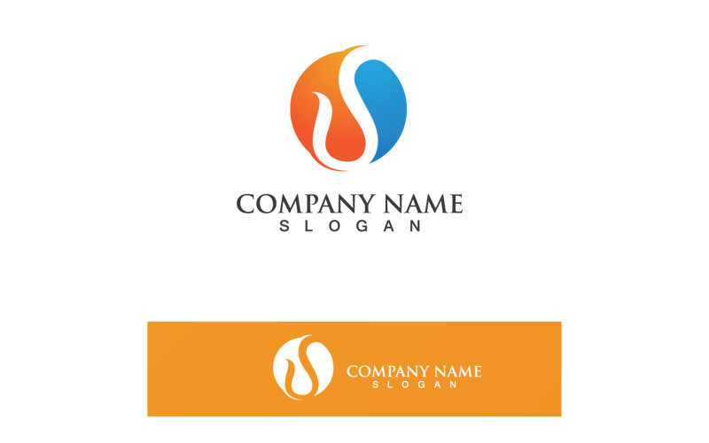 Modèle de logo de feu Vecteur d'icône de flamme V16