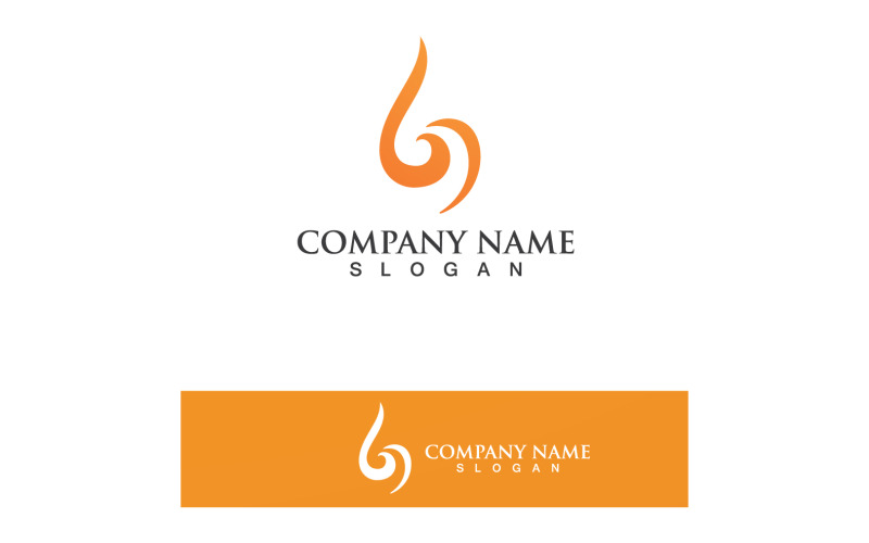 Modelo de logotipo de fogo ícone de chama Vector V24