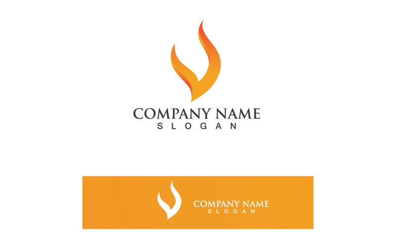 Вогонь логотип шаблон полум'я значок вектор V5
