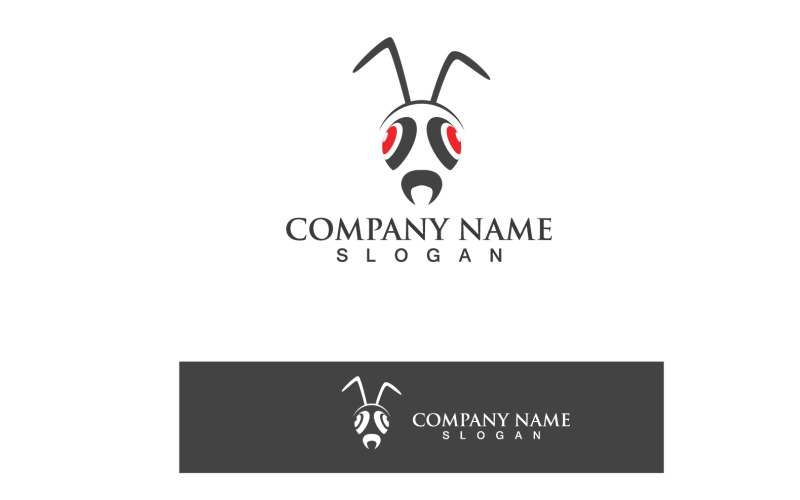 Ameise, Logo, Schablone, Vektor, Abbildung, Design