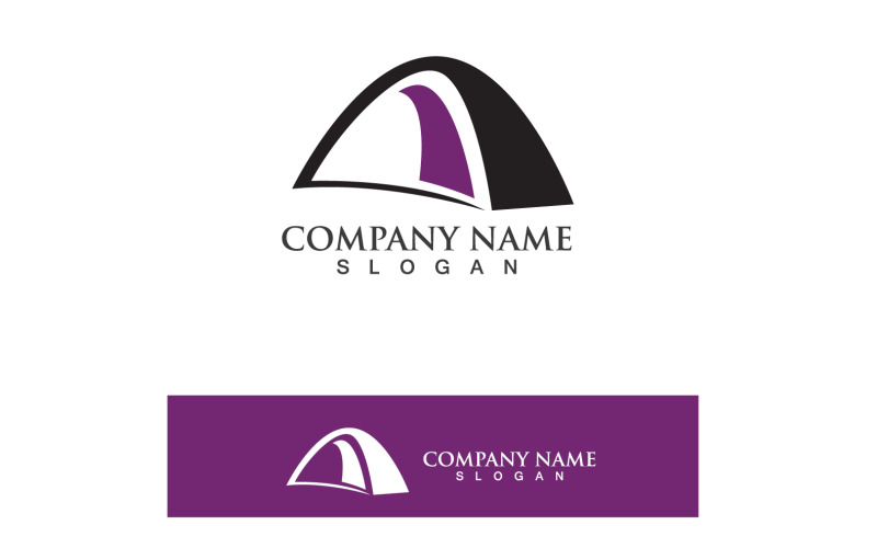 Feu de camp Logo Badge Vector Graphic V10