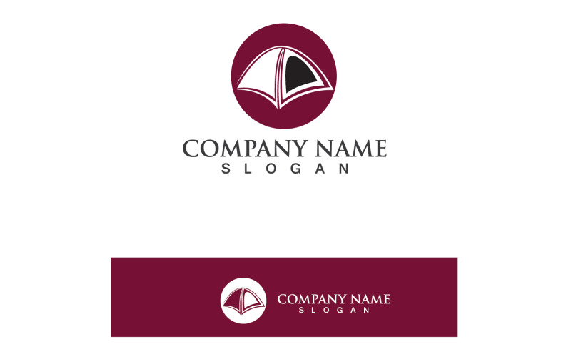 Feu de camp Logo Badge Vector Graphic V12