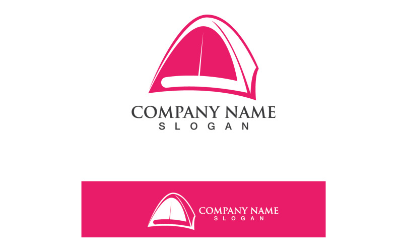 Feu de camp Logo Badge Vector Graphic V15