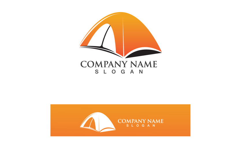 Feu de camp Logo Badge Vector Graphic V3