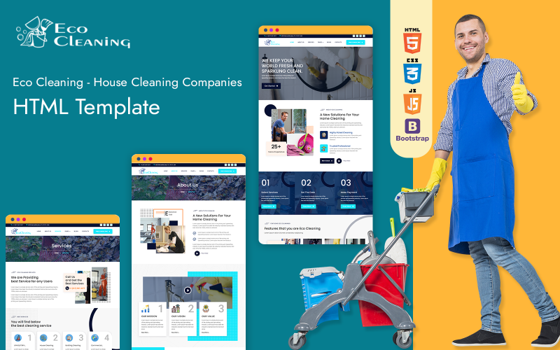 Eco Cleaning - Städföretag HTML-mall
