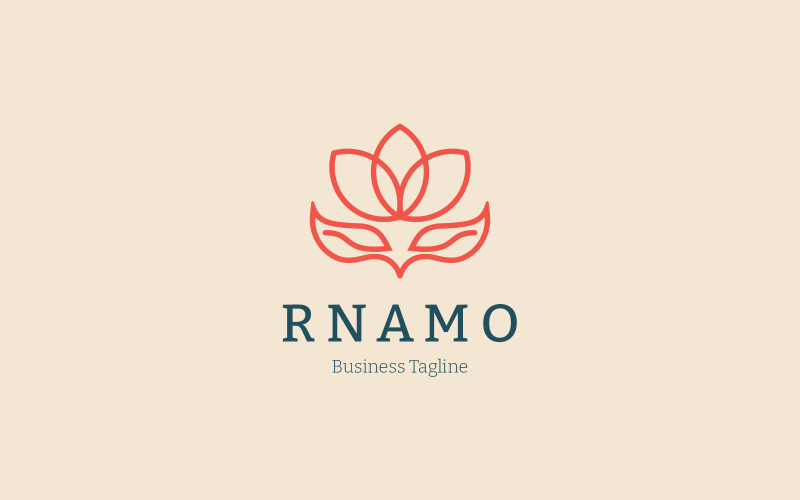 Шаблон оформлення логотипу Flower Rnamo