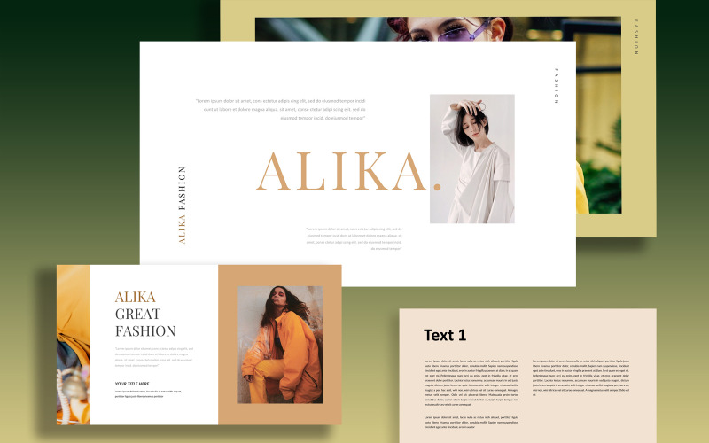 Alika Lookbook Google Slides-sjabloon