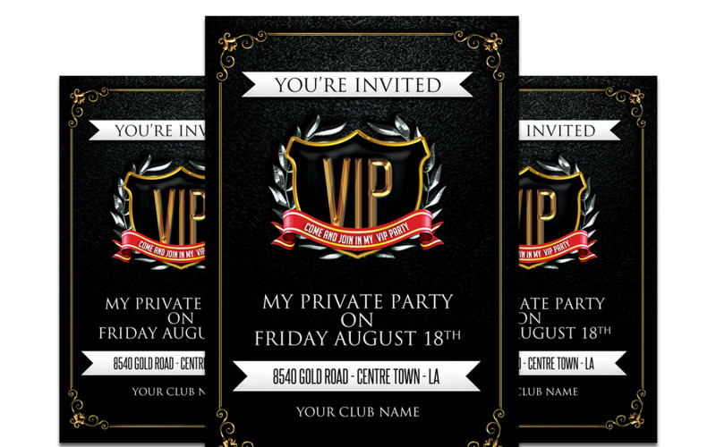 VIP-meghívó szórólap sablon #2