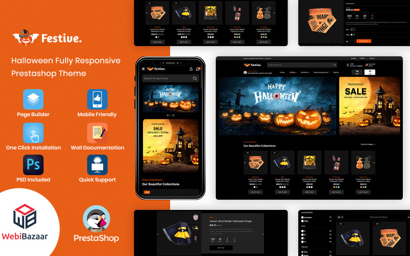 Festive - Tema Prestashop reattivo per regali di Halloween e Natale