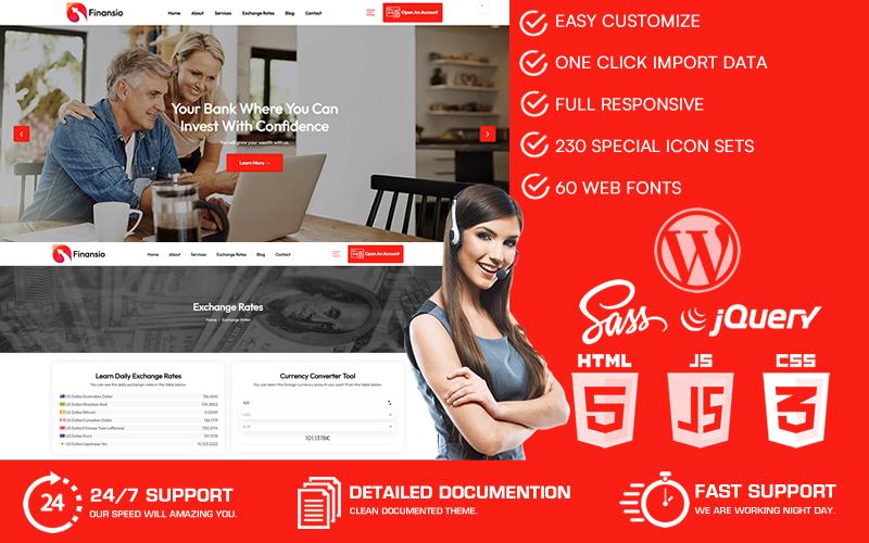 Finansio - 银行和金融 WordPress 主题