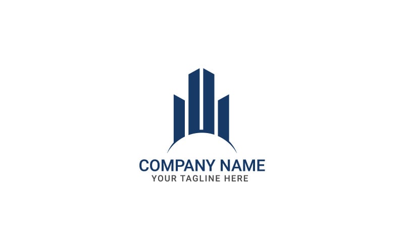 Logotipo moderno de bienes raíces para empresa constructora