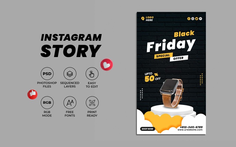 Plantilla de historia de Instagram de venta de productos