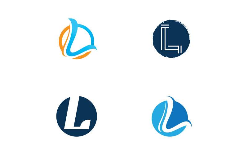 L 字母徽标矢量图标 template11