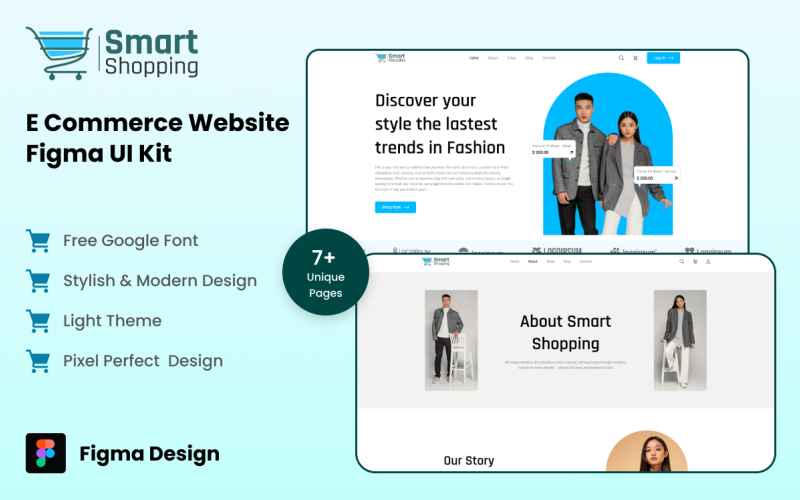 Smart Shopping – E-Commerce-Website Figma UI Kit