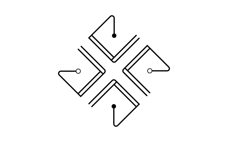 Vector de diseño de ilustración de circuito, símbolo de tecnología7