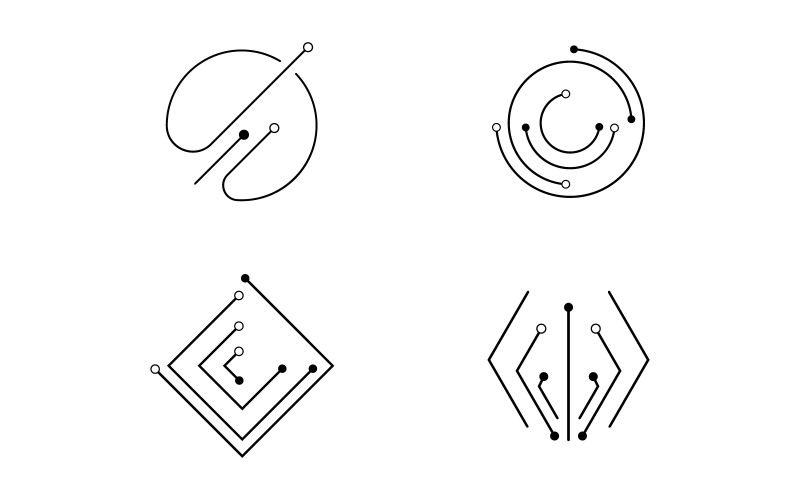 Vetor de design de ilustração de circuito, tecnologia symbol9