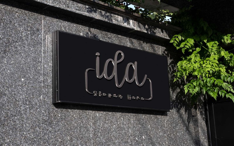 Diseño de logotipo LetterMark IDA 3 Letter-Identidad de marca