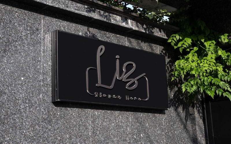 LetterMark LIZ 3 Letter logo Diseño-Identidad de Marca