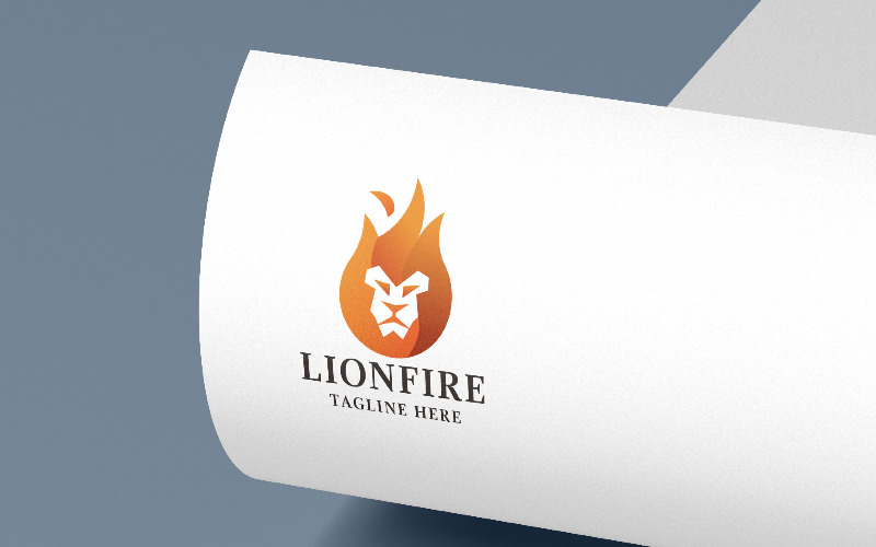 Lví oheň profesionální logo