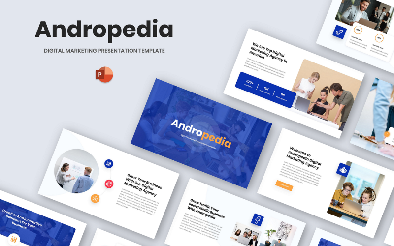 Andropedia - PowerPoint-mall för digital marknadsföring