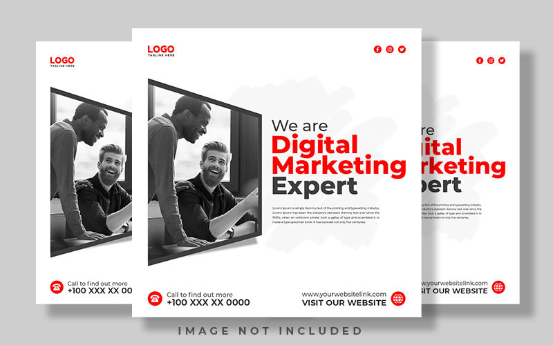 Design de postagem de mídia social especialista em marketing digital
