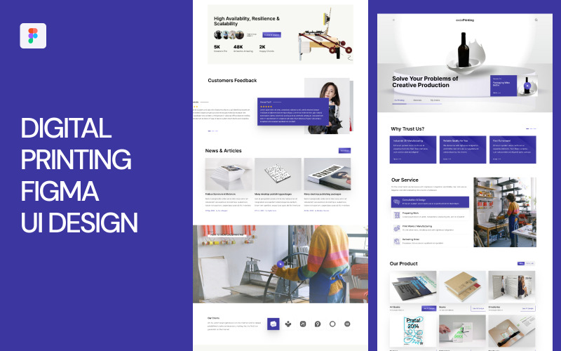 Digitális nyomtatás Figma UI Design