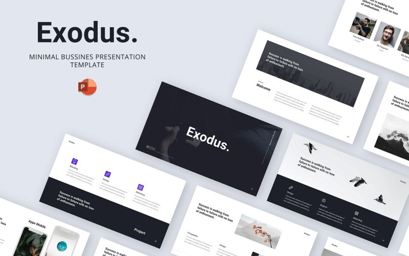 Esodo - Modello PowerPoint Minimal Bussines