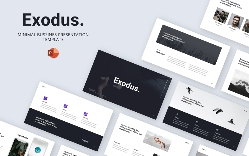 Exodus - Minimal Bussines Powerpoint模板