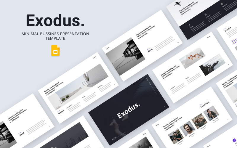 Exodus - Modèle de diapositive Google pour entreprise minimale