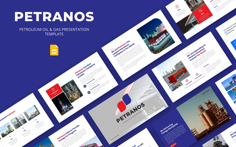 Petranos - Modèle de diapositives Google sur le pétrole et le gaz