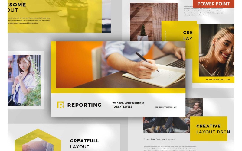 Bericht Creative Business PowerPoint-Vorlage